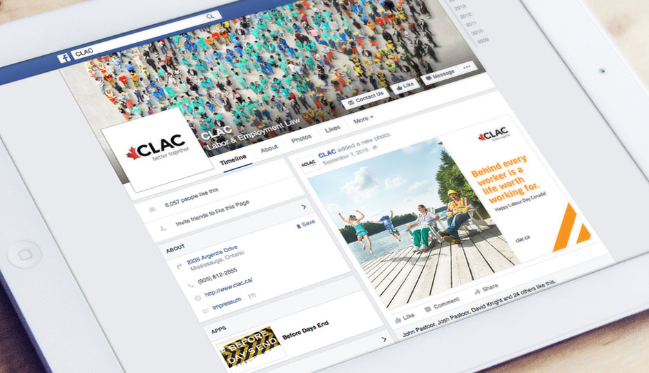 Alan Weaving, CreativeElements.ca, CLAC, Labour Day, advertising, ad, print, digital, social media, photo shoot