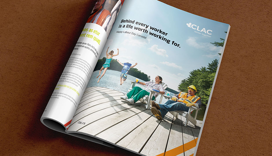 Alan Weaving, CreativeElements.ca, CLAC, Labour Day, advertising, ad, print, digital,&nbsp; photo shoot, social media, facebook, LinkedIn